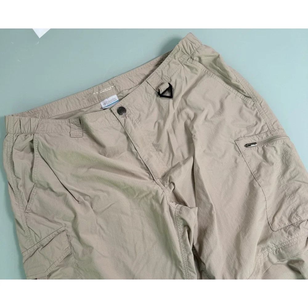 Columbia PFG Convertable Pants Mens 38x30 Khaki Straight Fit DadCore